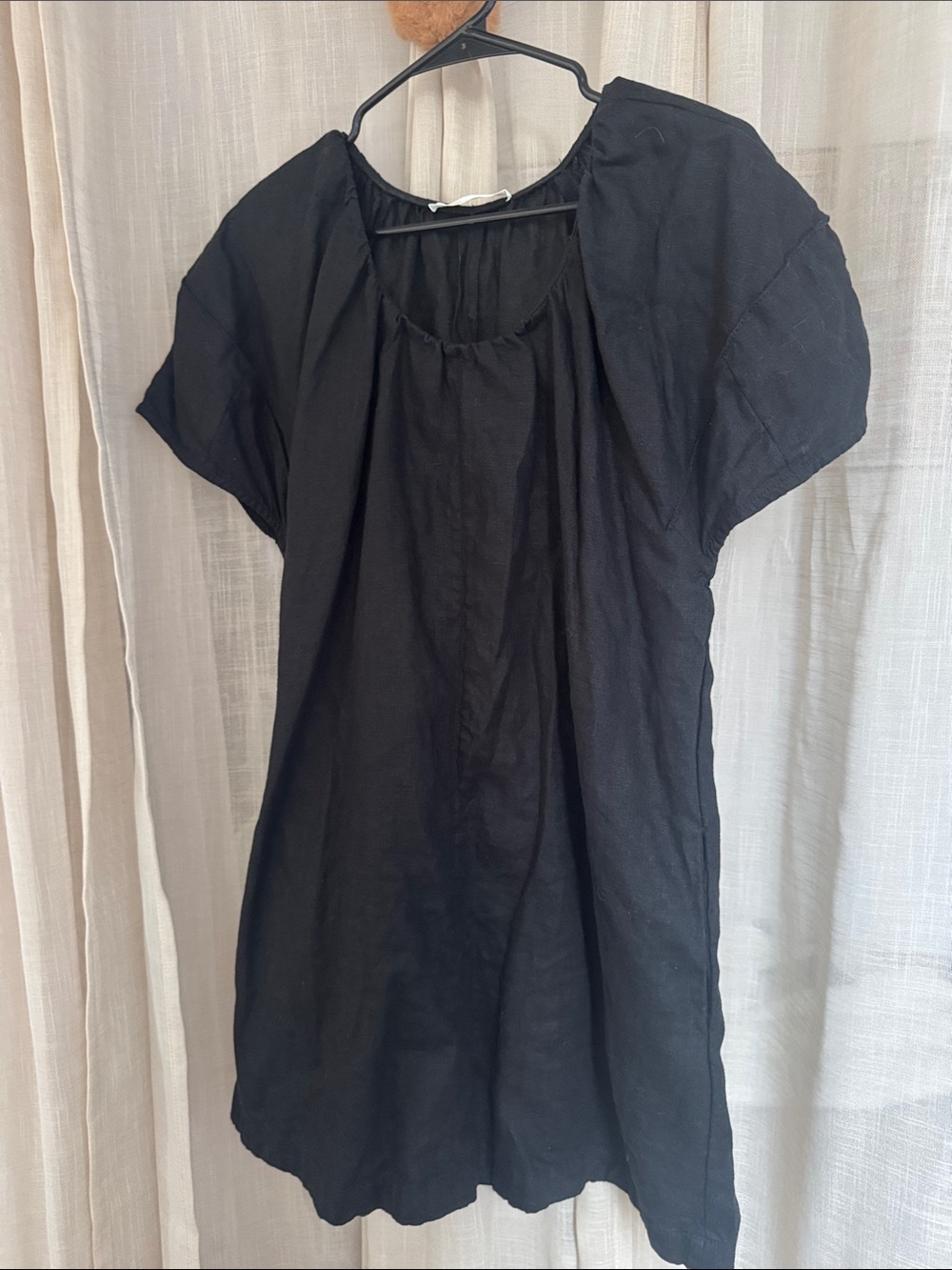 OAK + FORT Black Short Sleeve Mini dress